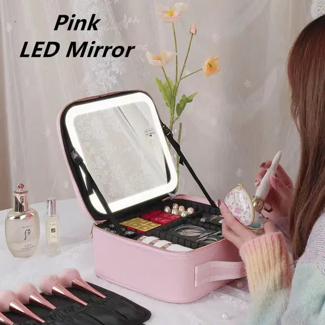 Trousse de maquillage avec lumière LED