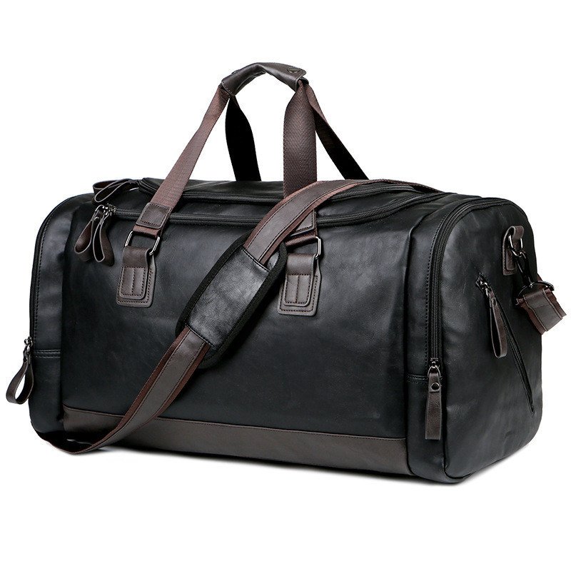 Pu Leather Large Capacity Travel Bag Men's Business Travel Duffel Bag – Image 2