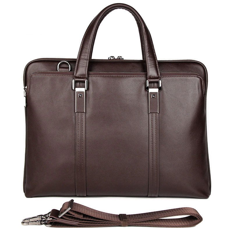 Leather Business Briefcase Handbag For Men – Image 2
