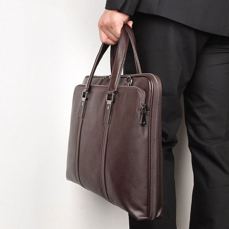 Leather Business Briefcase Handbag For Men – Image 4