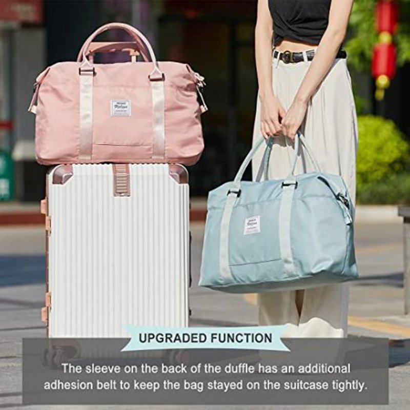 Travel Duffel Bags Sports Fitness Gym Tote Bag Women Weekender Overnight Bag – Image 2