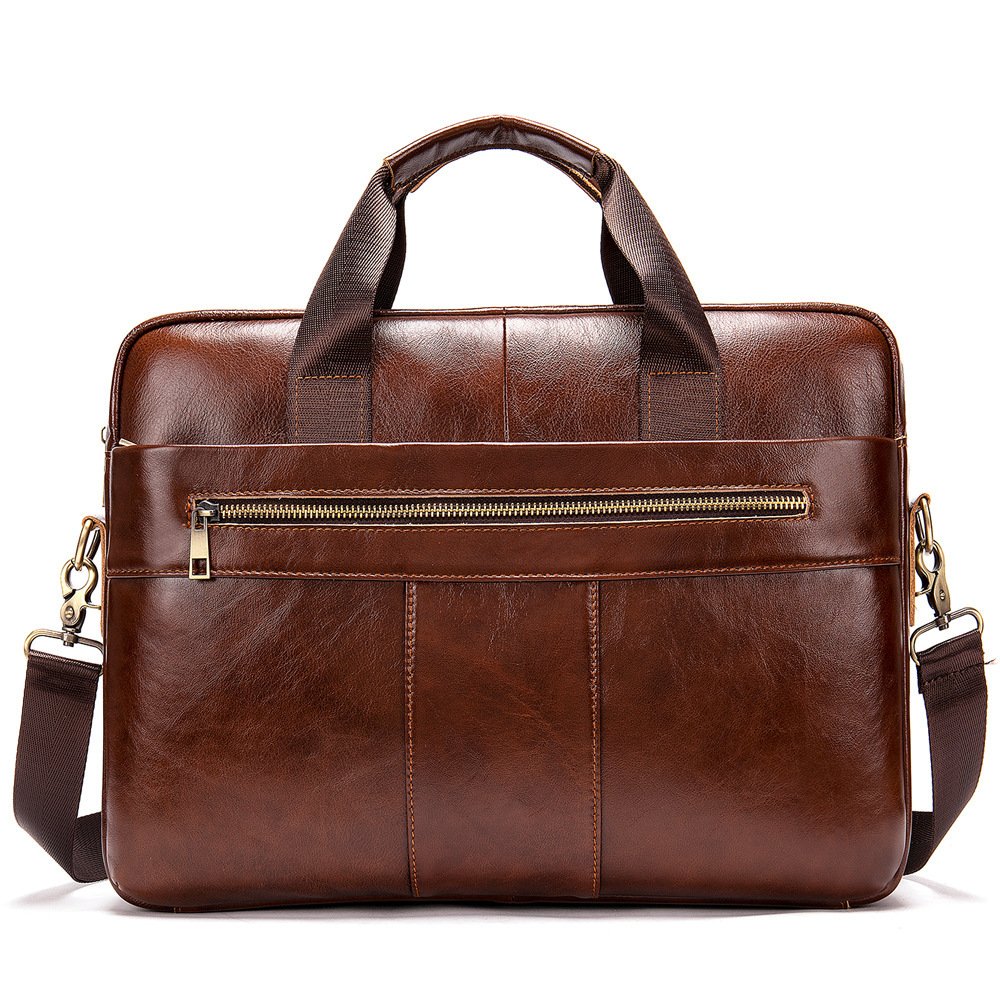 Leather Retro Casual Briefcase Light Business – Image 4