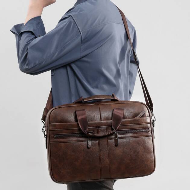 Retro Crazy Horse Pattern Briefcase For Men Briefcase